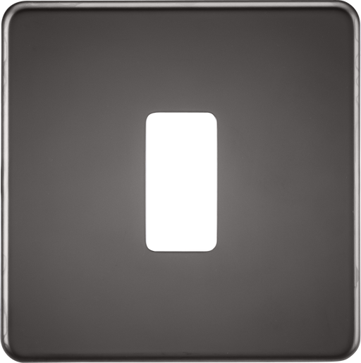 Knightsbridge GDSF001BN Screwless 1G grid faceplate - black nickel  Sparks Warehouse - Sparks Warehouse