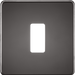 Knightsbridge GDSF001BN Screwless 1G grid faceplate - black nickel  Sparks Warehouse - Sparks Warehouse