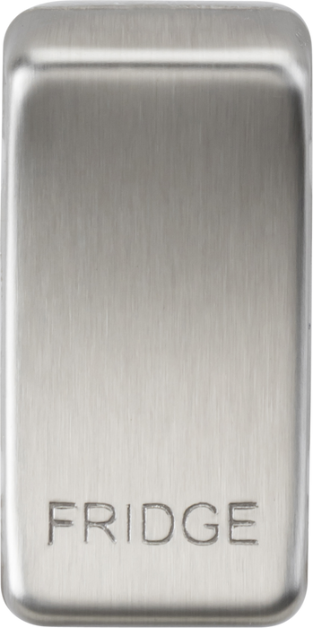 Knightsbridge GDFRIDGEBC Switch cover "marked FRIDGE" - brushed chrome Knightsbridge Grid Knightsbridge - Sparks Warehouse