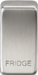 Knightsbridge GDFRIDGEBC Switch cover "marked FRIDGE" - brushed chrome Knightsbridge Grid Knightsbridge - Sparks Warehouse