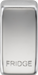 Knightsbridge GDFRIDGEPC Switch cover "marked FRIDGE" - polished chrome Knightsbridge Grid Knightsbridge - Sparks Warehouse