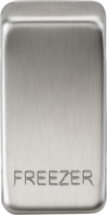 Knightsbridge GDFREEZERBC Switch cover "marked FREEZER" - brushed chrome Knightsbridge Grid Knightsbridge - Sparks Warehouse