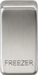 Knightsbridge GDFREEZERBC Switch cover "marked FREEZER" - brushed chrome Knightsbridge Grid Knightsbridge - Sparks Warehouse