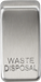 Knightsbridge GDWASTEBC Switch cover "marked WASTE DISPOSAL" - brushed chrome Knightsbridge Grid Knightsbridge - Sparks Warehouse
