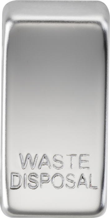Knightsbridge GDWASTEPC Switch cover "marked WASTE DISPOSAL" - polished chrome Knightsbridge Grid Knightsbridge - Sparks Warehouse