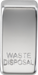 Knightsbridge GDWASTEPC Switch cover "marked WASTE DISPOSAL" - polished chrome Knightsbridge Grid Knightsbridge - Sparks Warehouse