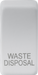 Knightsbridge GDWASTEMW Switch cover "marked WASTE DISPOSAL" - matt white Knightsbridge Grid Knightsbridge - Sparks Warehouse