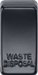 Knightsbridge GDWASTEMB Switch cover "marked WASTE DISPOSAL" - matt black Knightsbridge Grid Knightsbridge - Sparks Warehouse