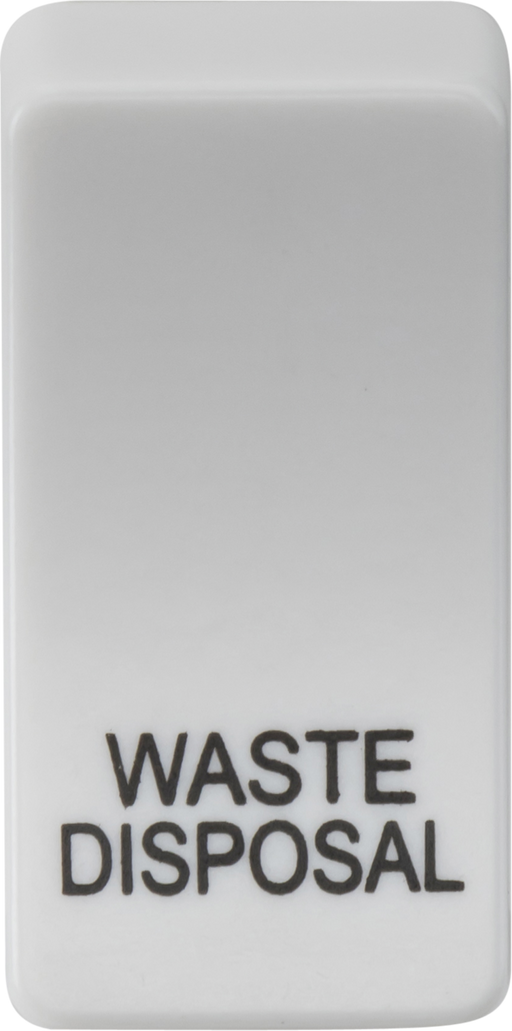 Knightsbridge GDWASTEU Switch cover "marked WASTE DISPOSAL" - white Knightsbridge Grid Knightsbridge - Sparks Warehouse