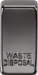 Knightsbridge GDWASTEBN Switch cover "marked WASTE DISPOSAL" - black nickel Knightsbridge Grid Knightsbridge - Sparks Warehouse