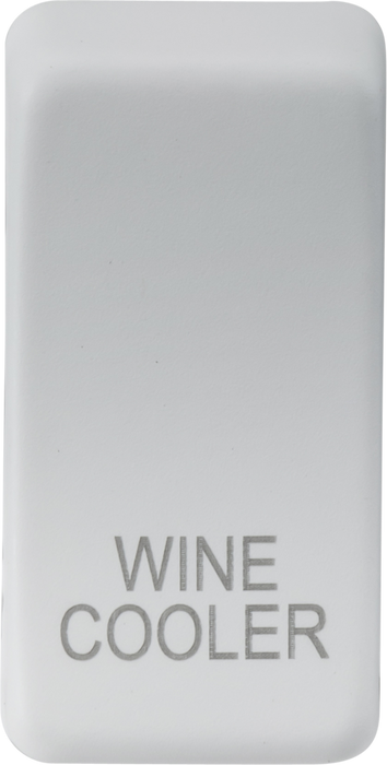 Knightsbridge GDWINEMW Switch cover "marked WINE COOLER" - matt white Knightsbridge Grid Knightsbridge - Sparks Warehouse