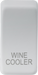Knightsbridge GDWINEMW Switch cover "marked WINE COOLER" - matt white Knightsbridge Grid Knightsbridge - Sparks Warehouse