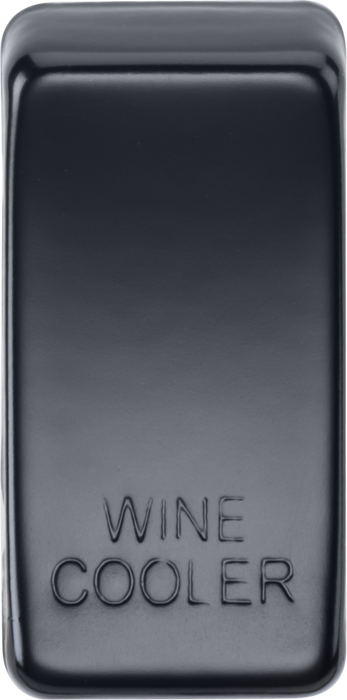 Knightsbridge GDWINEMB Switch cover "marked WINE COOLER" - matt black Knightsbridge Grid Knightsbridge - Sparks Warehouse