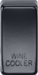 Knightsbridge GDWINEMB Switch cover "marked WINE COOLER" - matt black Knightsbridge Grid Knightsbridge - Sparks Warehouse
