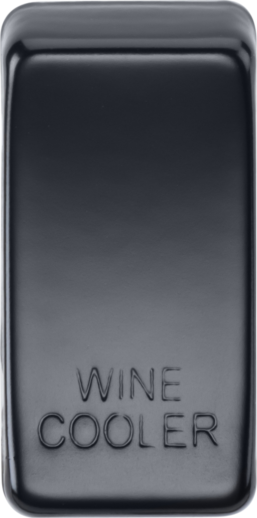 Knightsbridge GDWINEMB Switch cover "marked WINE COOLER" - matt black Knightsbridge Grid Knightsbridge - Sparks Warehouse