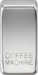 Knightsbridge GDCOFFPC Switch cover "marked COFFEE MACHINE" - polished chrome Knightsbridge Grid Knightsbridge - Sparks Warehouse