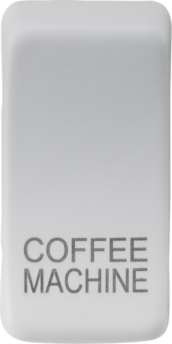 Knightsbridge GDCOFFMW Switch cover "marked COFFEE MACHINE" - matt white Knightsbridge Grid Knightsbridge - Sparks Warehouse