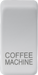 Knightsbridge GDCOFFMW Switch cover "marked COFFEE MACHINE" - matt white Knightsbridge Grid Knightsbridge - Sparks Warehouse