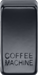 Knightsbridge GDCOFFMB Switch cover "marked COFFEE MACHINE" - matt black Knightsbridge Grid Knightsbridge - Sparks Warehouse