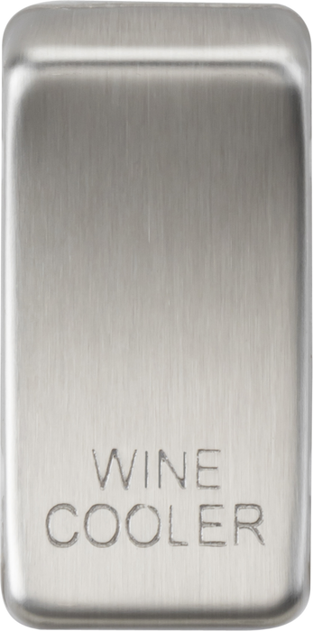 Knightsbridge GDWINEBC Switch cover "marked WINE COOLER" - brushed chrome Knightsbridge Grid Knightsbridge - Sparks Warehouse