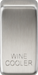 Knightsbridge GDWINEBC Switch cover "marked WINE COOLER" - brushed chrome Knightsbridge Grid Knightsbridge - Sparks Warehouse