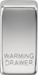 Knightsbridge GDWARMPC Switch cover "marked WARMING DRAWER" - polished chrome Knightsbridge Grid Knightsbridge - Sparks Warehouse