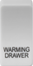 Knightsbridge GDWARMU Switch cover "marked WARMING DRAWER" - white Knightsbridge Grid Knightsbridge - Sparks Warehouse