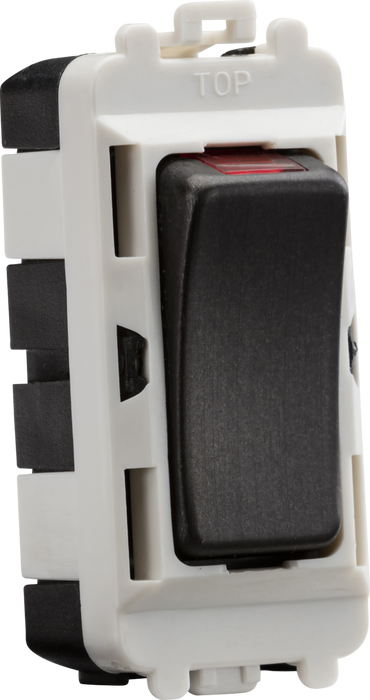 Knightsbridge GDM003SB 20AX DP grid module with LED indicator - smoked bronze Knightsbridge Grid Knightsbridge - Sparks Warehouse