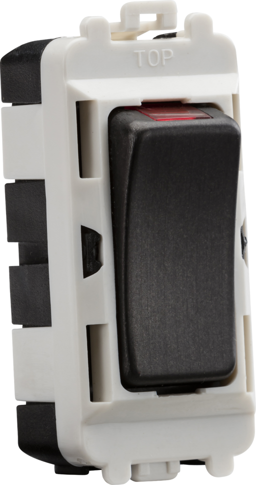 Knightsbridge GDM003SB 20AX DP grid module with LED indicator - smoked bronze Knightsbridge Grid Knightsbridge - Sparks Warehouse