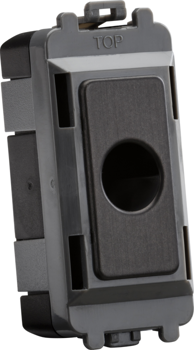 Knightsbridge GDM012SB Flex outlet module (up to 10mm) - smoked bronze Knightsbridge Grid Knightsbridge - Sparks Warehouse