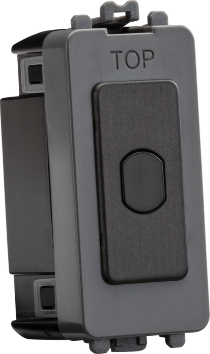 Knightsbridge GDM014SB 1G 1-way 10-200W (10-100W LED) trailing edge dimmer (Press Type) - smoked bronze Knightsbridge Grid Knightsbridge - Sparks Warehouse