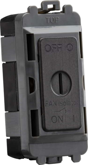 Knightsbridge GDM021SB 10A Fan Isolator Key Switch Module - smoked bronze Knightsbridge Grid Knightsbridge - Sparks Warehouse