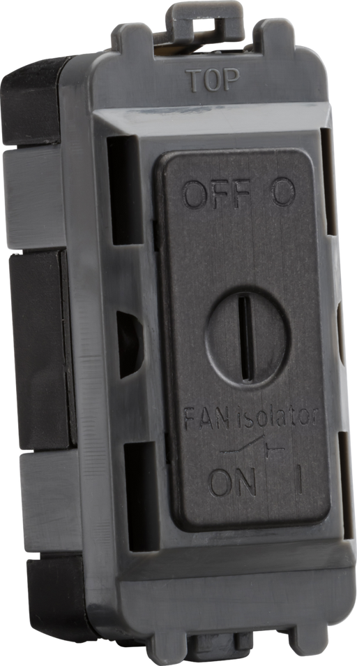 Knightsbridge GDM021SB 10A Fan Isolator Key Switch Module - smoked bronze Knightsbridge Grid Knightsbridge - Sparks Warehouse