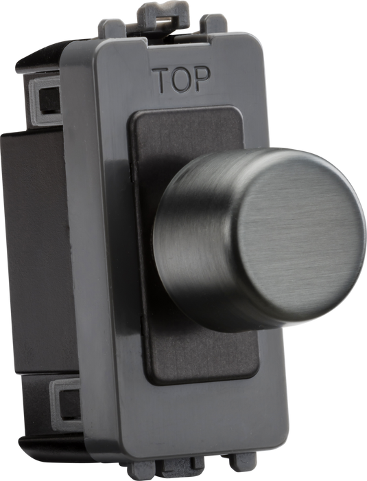 Knightsbridge GDM200SB 1G 2-way 10-200W (10-100W LED) trailing edge dimmer - smoked bronze Knightsbridge Grid Knightsbridge - Sparks Warehouse