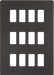 Knightsbridge GDSF012SB Screwless 12G grid faceplate - smoked bronze Knightsbridge Grid Knightsbridge - Sparks Warehouse
