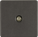 Knightsbridge SF0100SB Screwless 1G TV Outlet (Non-Isolated) - Smoked Bronze Knightsbridge Screwless Flat Plate Smoked Bronze Knightsbridge - Sparks Warehouse
