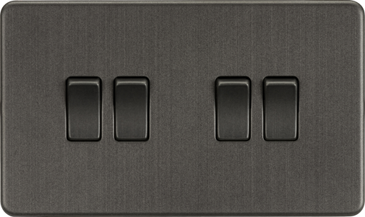 Knightsbridge SF4100SB Screwless 10AX 4G 2-Way Switch - Smoked Bronze ML Knightsbridge - Sparks Warehouse