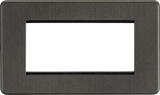 Knightsbridge SF4GSB Screwless 4G Modular Faceplate - Smoked Bronze  Knightsbridge - Sparks Warehouse
