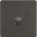 Knightsbridge SF7300SB Screwless Telephone Master Socket -Smoked Bronze With Shutter Knightsbridge Screwless Flat Plate Smoked Bronze Knightsbridge - Sparks Warehouse
