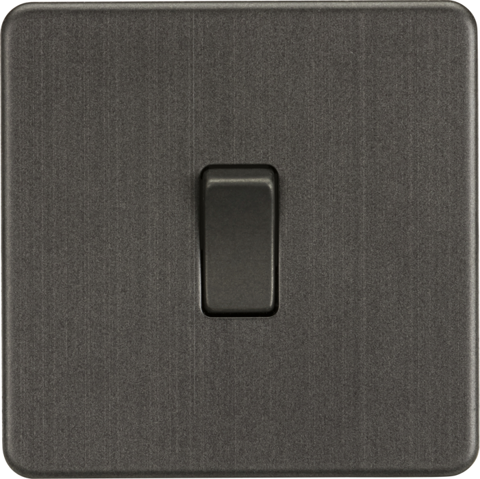 Knightsbridge SF8341SB Screwless 20A 1G DP Switch - Smoked Bronze Knightsbridge Screwless Flat Plate Smoked Bronze Knightsbridge - Sparks Warehouse