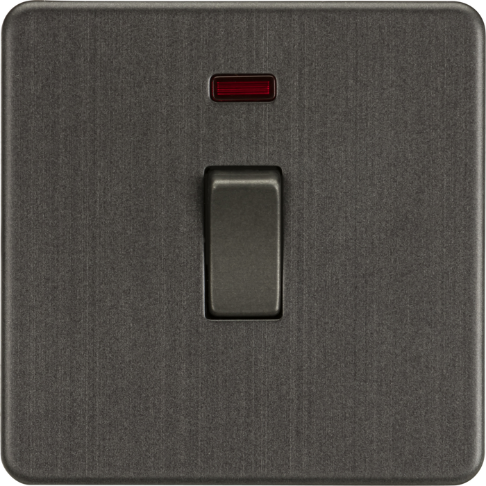 Knightsbridge SF8341NSB Screwless 20A 1G DP Switch with Neon - Smoked Bronze ML Knightsbridge - Sparks Warehouse