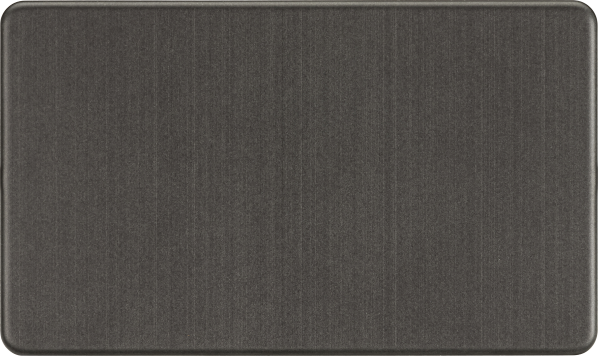 Knightsbridge SF8360SB Screwless 2G Blanking Plate -  Smoked Bronze Knightsbridge Screwless Flat Plate Smoked Bronze Knightsbridge - Sparks Warehouse