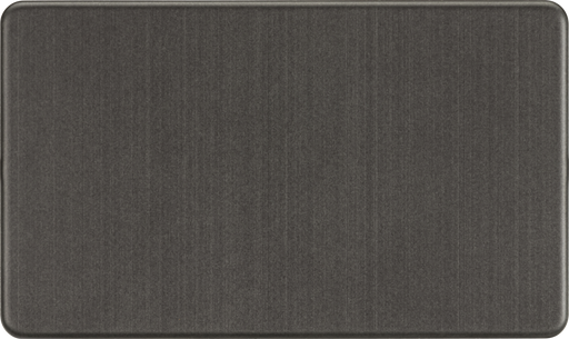 Knightsbridge SF8360SB Screwless 2G Blanking Plate -  Smoked Bronze Knightsbridge Screwless Flat Plate Smoked Bronze Knightsbridge - Sparks Warehouse