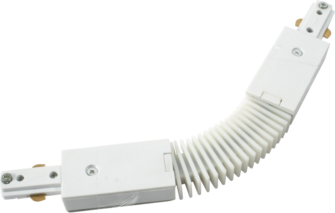 Knightsbridge TRKFC1W 230V Single Circuit Track Flexible Connector - White ML Knightsbridge - Sparks Warehouse
