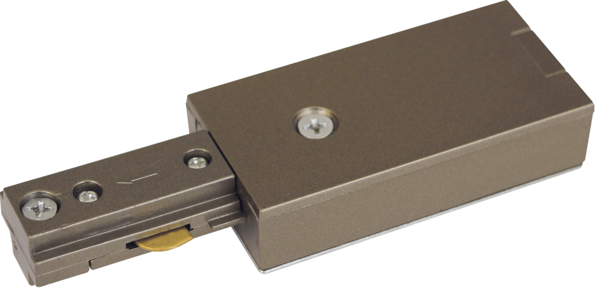 Knightsbridge TRKPF1S 230V Single Circuit Track Power Feed - Satin Nickel ML Knightsbridge - Sparks Warehouse