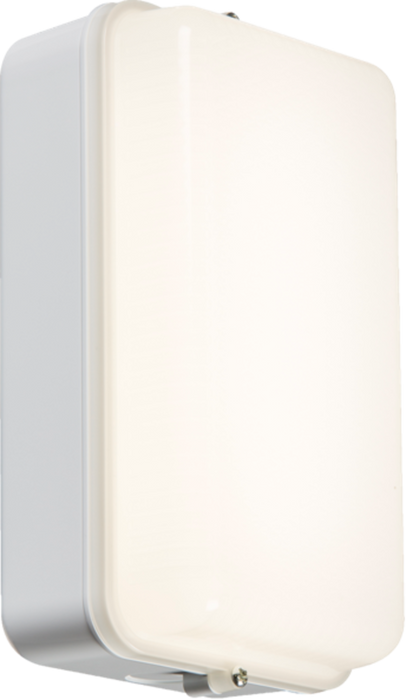 Knightsbridge AMLEDWP IP54 5W LED Security Amenity Bulkhead with Daylight Sensor - White Bulkhead Knightsbridge - Sparks Warehouse