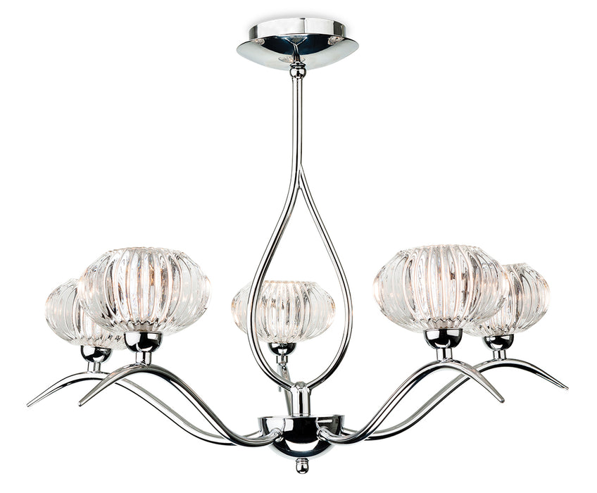 Firstlight 4858CH  - Lisbon 5 Light Flush Fitting - Firstlight - Sparks Warehouse