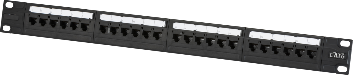 Knightsbridge NETC624 19 inch 1U  UTP CAT6 24-port Patch Panel ML Knightsbridge - Sparks Warehouse