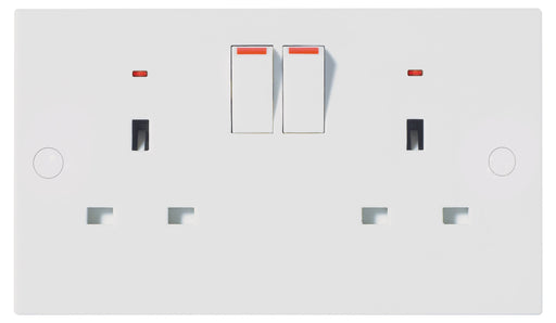 BG Nexus 926 13A 2 Gang Switched Socket POWER - BG - sparks-warehouse