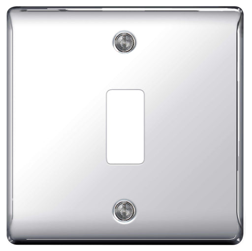 BG Nexus GNPC1 Grid Chrome 1 Gang Front Plate - BG - sparks-warehouse